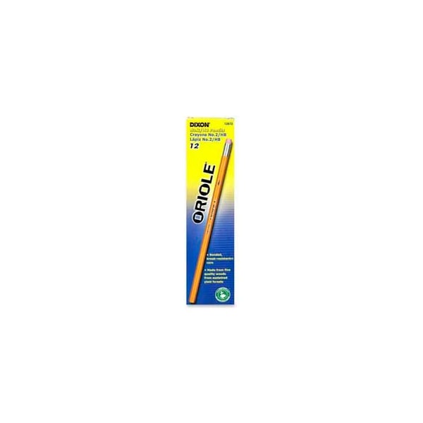 Dixon Ticonderoga Dixon® Oriole HB 2 Pencil, Nontoxic, Yellow Barrel